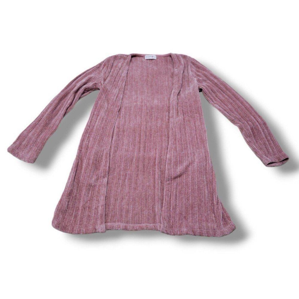 Knit Works Sweater Size Small 7/8 Womens Open Cardigan Sweater Soft Knit Sweater